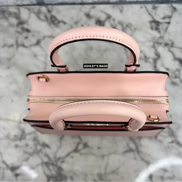 Kate Spade Madison Small Satchel Crossbody In Conch Pink - Picture 6 of 11